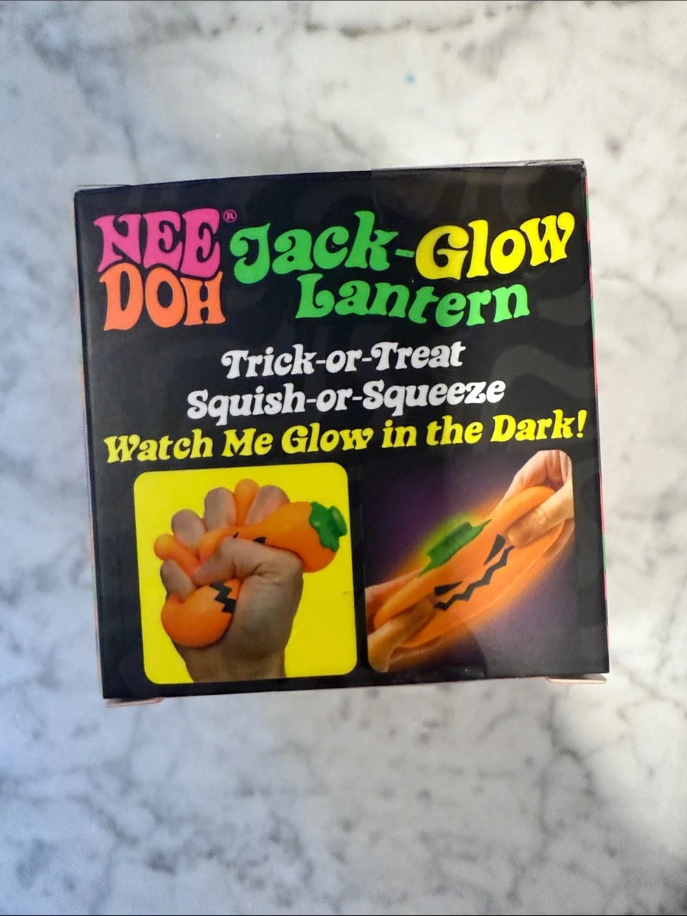 NeeDoh Jack-Glow Lantern Kids Toy - Orange Glow